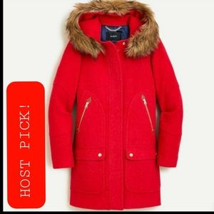 J Crew Chateau Parka in Italian Orange J5488
